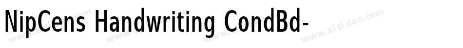 NipCens Handwriting CondBd字体转换